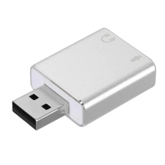 Звуковой адаптер - внешняя звуковая карта USB Hi-Fi3D 2.1/7.1-канальная, серебро - фото 6 - id-p209670183