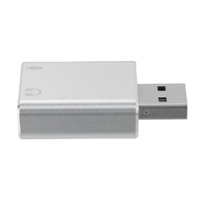 Звуковой адаптер - внешняя звуковая карта USB Hi-Fi3D 2.1/7.1-канальная, серебро - фото 5 - id-p209670183