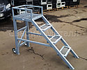 Металлическая передвижная лестница с колесами, фото 4