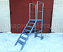 Металлическая передвижная лестница с колесами, фото 10