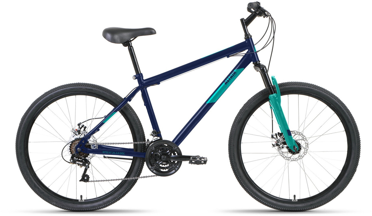 Горный велосипед хардтейл Altair ALTAIR MTB HT 26 2.0 D (19 quot; рост) темно-синий/бирюзовый 2022 год - фото 1 - id-p207940884