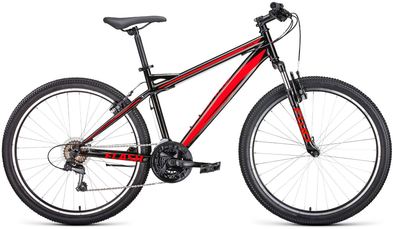Горный велосипед хардтейл Forward FLASH 26 1.0 (19 quot; рост) черный/красный 2021 год (RBKW1M16G009) - фото 1 - id-p207940891