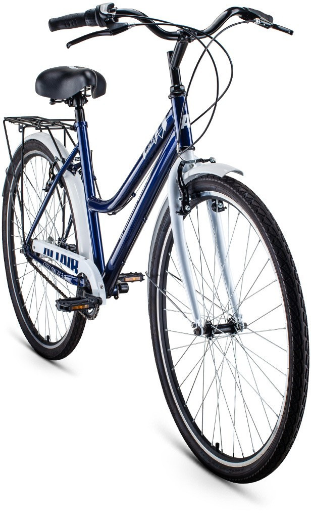 Городской велосипед складной Altair ALTAIR CITY 28 low 3.0 (19 quot; рост) темно-синий/белый 2022 год - фото 2 - id-p207940907
