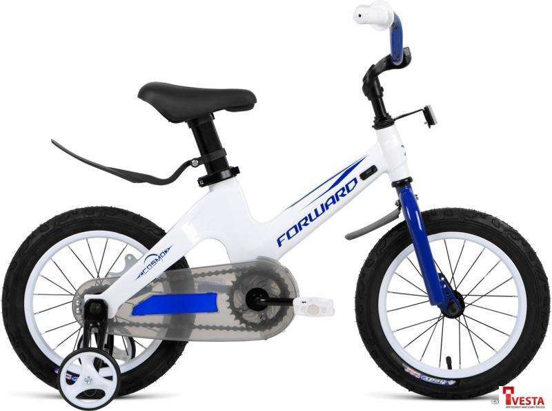 Детские велосипеды Forward Cosmo 14 2021 (белый/синий) - фото 1 - id-p207940933