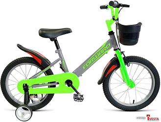 Детские велосипеды Forward Nitro 18 2021 (серый/салатовый)