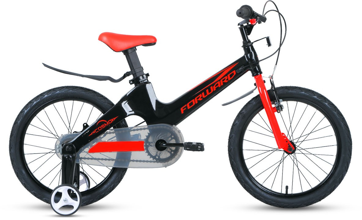 Детский велосипед Forward COSMO 18 2.0 (18 quot; рост) черный/красный 2021 год (1BKW1K7D1025) - фото 1 - id-p207940940