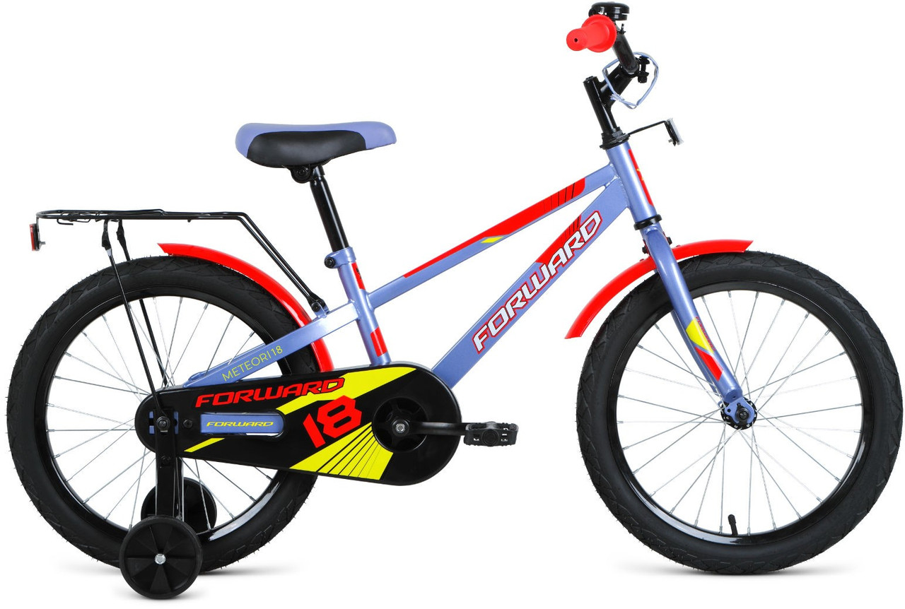 Детский велосипед Forward METEOR 18 ( рост) серый/красный 2022 год (IBK22FW18266)