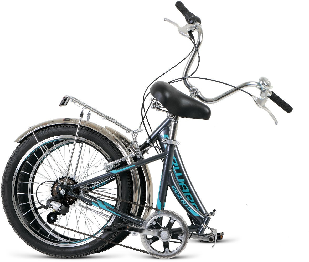 Складной велосипед складной Forward ARSENAL 20 2.0 (14 quot; рост) темно-серый/бирюзовый 2021 год - фото 2 - id-p207940967