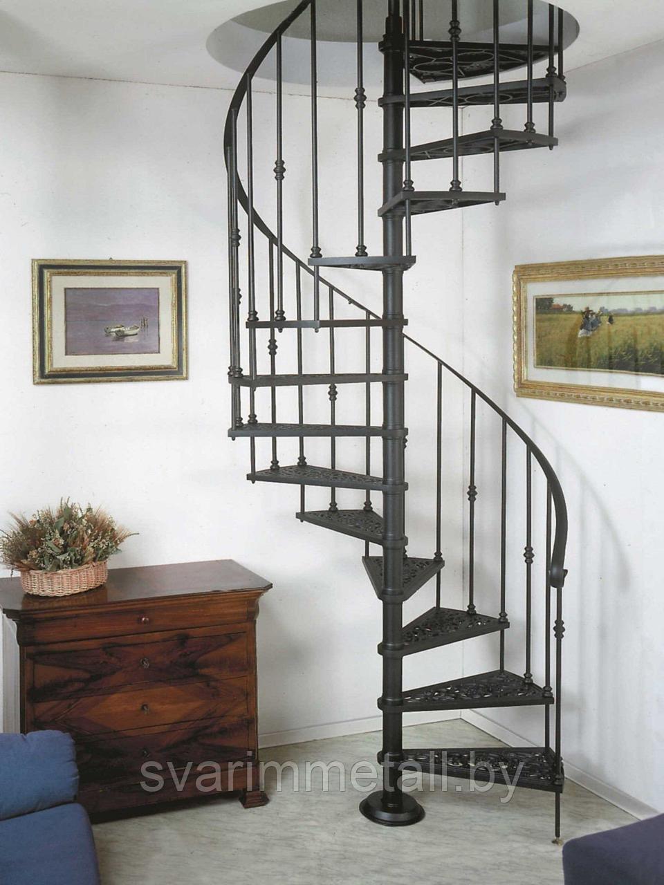 Металлическая лестница винтовая, на второй этаж - фото 1 - id-p209670265