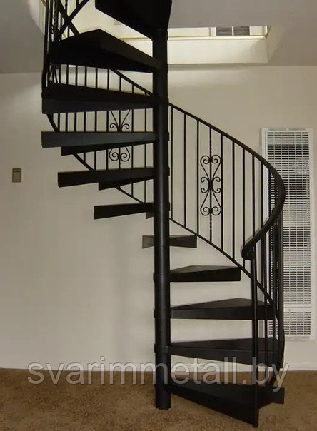 Металлическая лестница винтовая, на второй этаж - фото 1 - id-p209670301