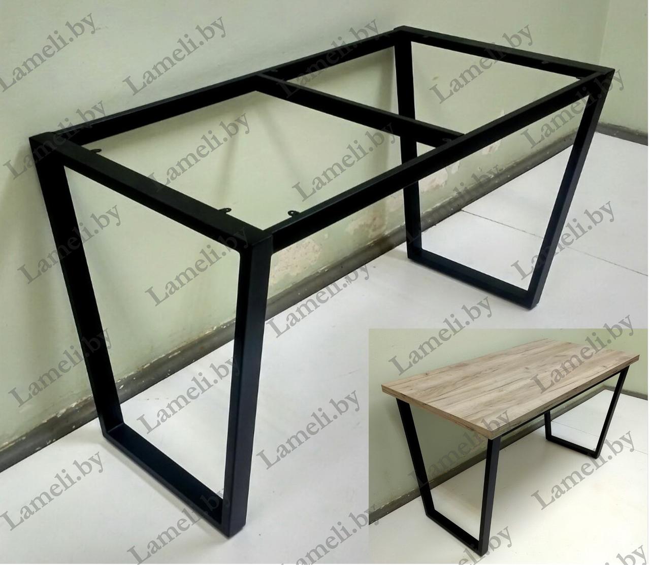 Раздвижной стол из постформинга, ЛДСП или массива дуба на металлокаркасе серии "V" с выбором цвета и размера - фото 10 - id-p209683089