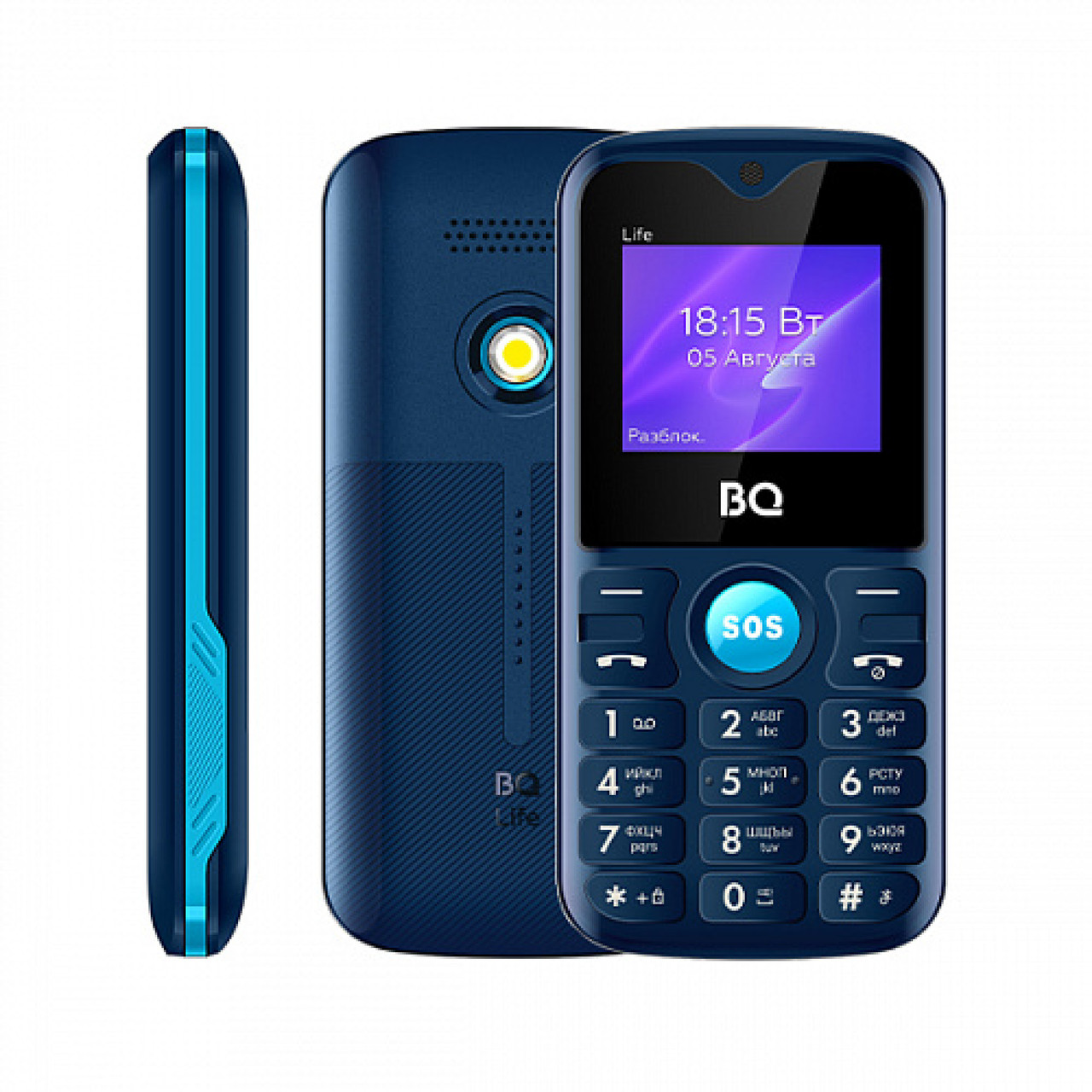 Мобильный телефон BQ BQ-1853 Life (синий) - фото 1 - id-p209702201