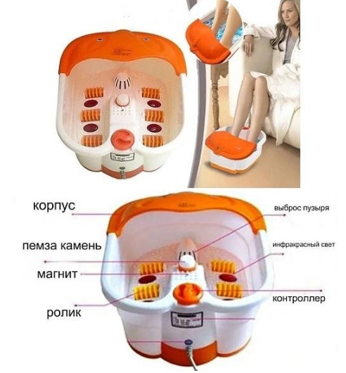 Гидромассажная ванночка для ног Multifunction Footbath RF-368A-1 - фото 7 - id-p209707465