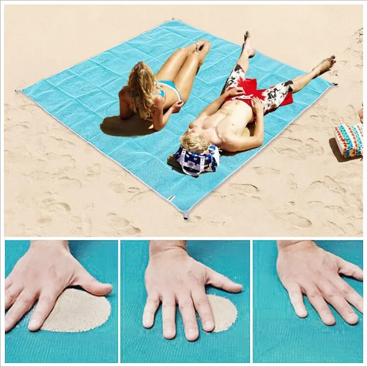 Пляжная лежанка (коврик) Анти Песок Sand leakage beach mat - фото 7 - id-p209708383