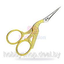 Ножницы вышивальные «Аист» с золотыми ручками OMNIA Line Premax 9 см V71250312D