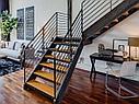 Металлическая лестница на тетиве, наружная, фото 8