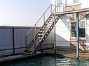Металлическая лестница на тетиве, наружная, фото 9