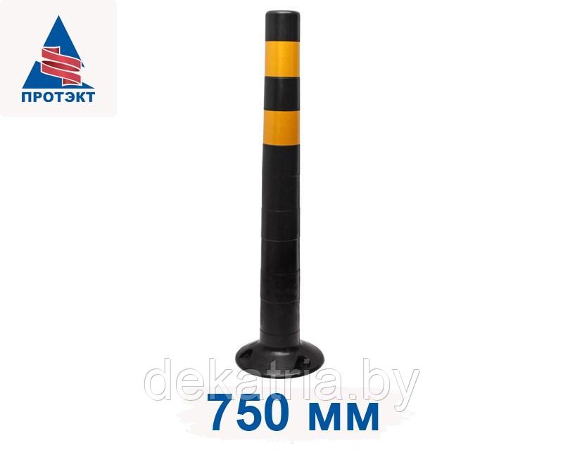 Столбик сигнальный упругий ССУ 750 черный (2 или 3 светоотражающие полосы, желтые) - фото 1 - id-p144984006