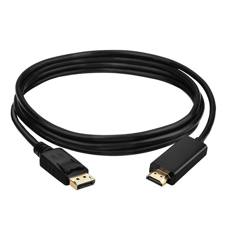 Кабель DisplayPort - HDMI, FullHD 1080p, папа-папа, 1,8 метра, черный - фото 1 - id-p209726988