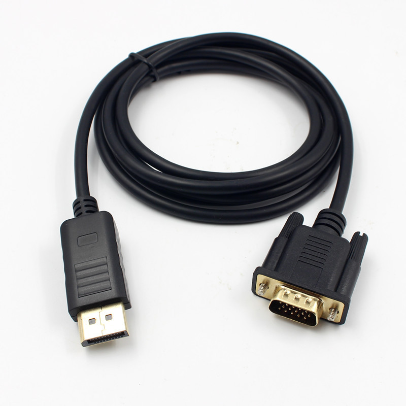 Кабель DisplayPort - VGA, FullHD 1080p, папа-папа, 1,8 метра, черный - фото 3 - id-p209727565