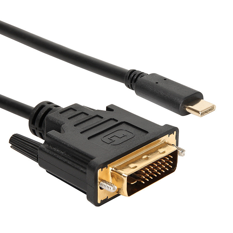 Кабель USB3.1 Type-C - DVI-D, 1,8 метра, черный - фото 1 - id-p209727708