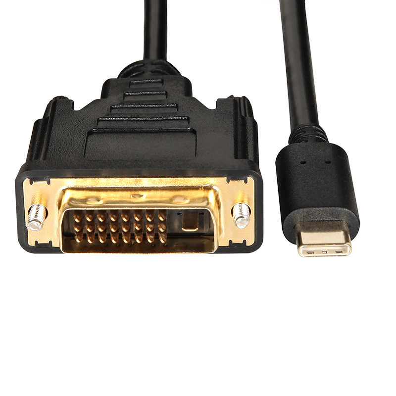 Кабель USB3.1 Type-C - DVI-D, 1,8 метра, черный - фото 3 - id-p209727708
