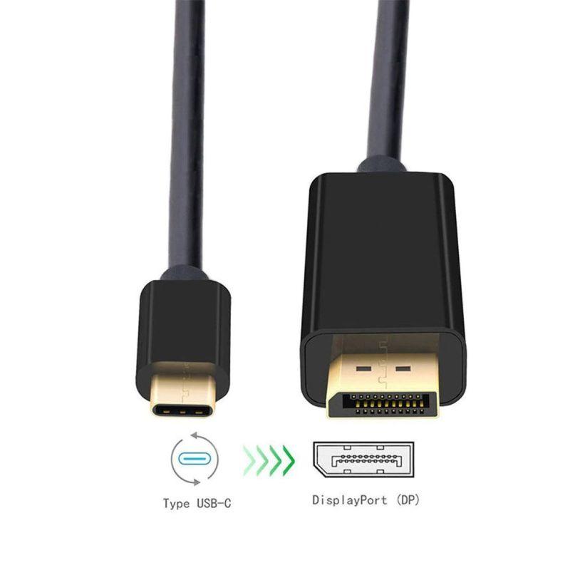 Кабель USB3.1 Type-C - DisplayPort, UltraHD 4K, 1,8 метра, черный - фото 3 - id-p209727816