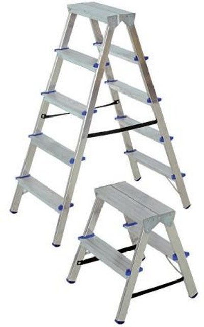 Лестница-стремянка алюм. двухстороняя 65 см 3 ступ., 3.4 кг (DHR 403) - фото 1 - id-p1008784