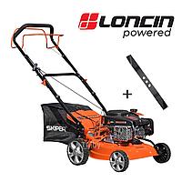 Газонокосилка бензиновая SKIPER GW401S (40 см, самоход, Loncin 4 лс, сталь.дека, травосб.45 л, +НОЖ)