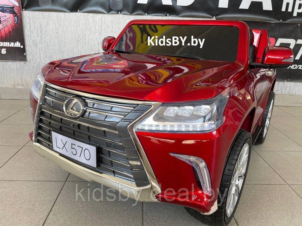 Детский электромобиль RiverToys Lexus LX570 Y555YY (красный глянец) Двухместный Полноприводный Лицензия - фото 1 - id-p208315350