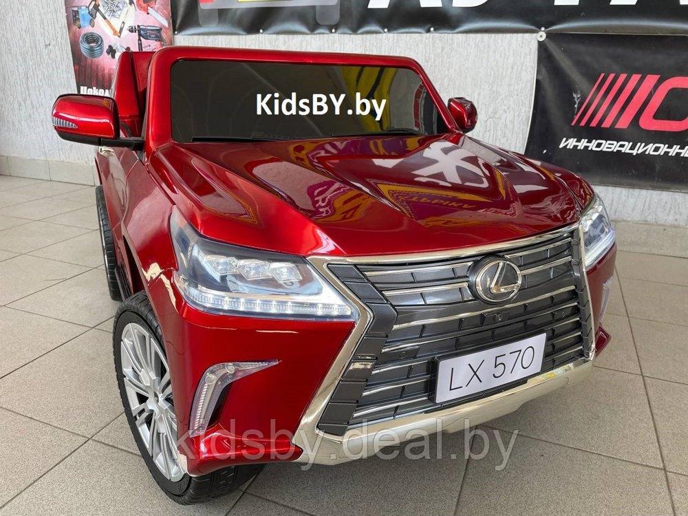 Детский электромобиль RiverToys Lexus LX570 Y555YY (красный глянец) Двухместный Полноприводный Лицензия - фото 2 - id-p208315350