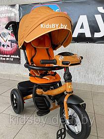 Детский трехколесный велосипед City-Ride Tempo CR-B3-11BK (оранжевый) Складной руль, поворот.сиденье, фара