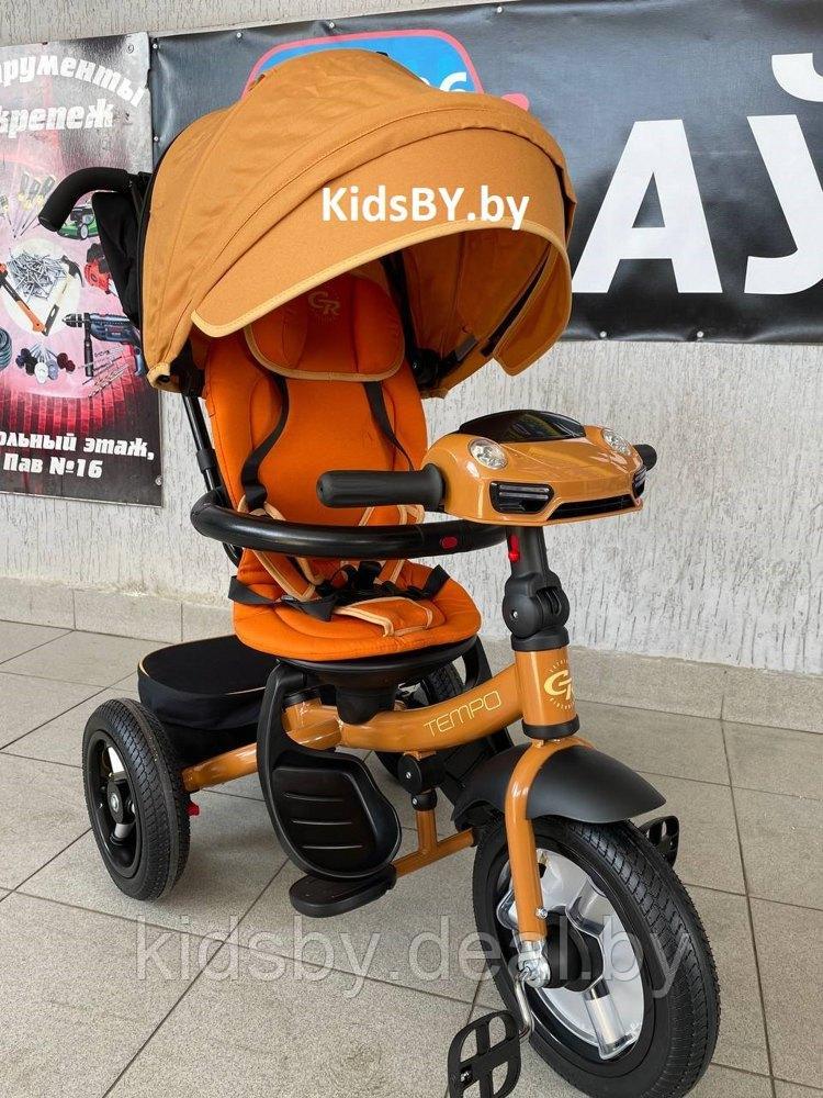 Детский трехколесный велосипед City-Ride Tempo CR-B3-11BK (оранжевый) Складной руль, поворот.сиденье, фара - фото 1 - id-p208315355