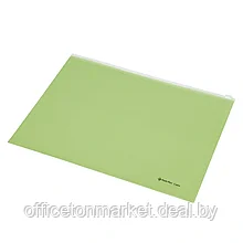 Папка-конверт на молнии Panta Plast "C4604", А4, пастельный зеленый