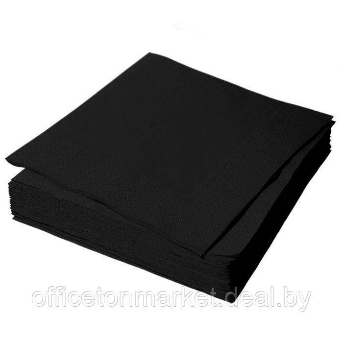 Салфетки бумажные "Бик-пак", 200 шт, 33x33 см, черный - фото 1 - id-p209249430