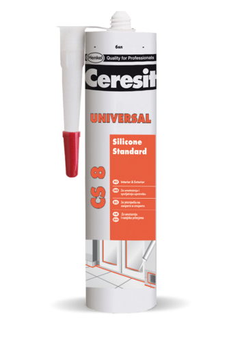Ceresit/CS8/Силиконовый герметик универсальный, белый 280мл - фото 1 - id-p209767795