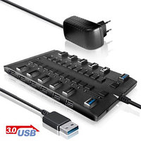 Разветвитель USB GINZZU GR-328UAB USB 3.0/2.0 28 port + adapter