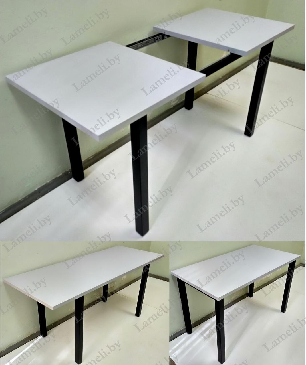 РАЗДВИЖНОЙ стол из массива дуба, ЛДСП или постформинга на металлической раме серии Т. ЛЮБОЙ размер и цвет. - фото 4 - id-p180665463