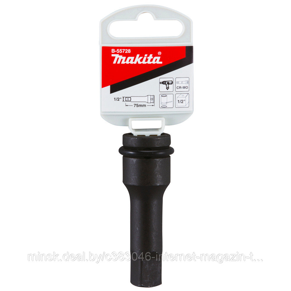 Удлинитель с фиксатором 1/2" 75 мм к ударным головкам MAKITA (B-55728) - фото 1 - id-p209768447