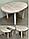 РАЗДВИЖНОЙ КРУГЛЫЙ стол из массива дуба, ЛДСП или постформинга  на металлокаркасе серии Т. ЛЮБОЙ размер и цвет, фото 2