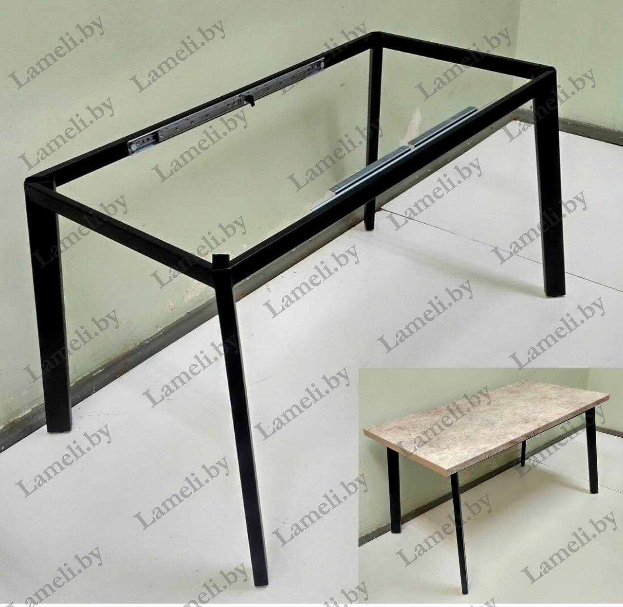 Раздвижной стол из постформинга, ЛДСП или массива дуба на металлокаркасе серии "К-4" с выбором цвета и размера - фото 4 - id-p173579897