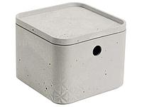 Коробка Curver Beton XS Cube+LID 243398