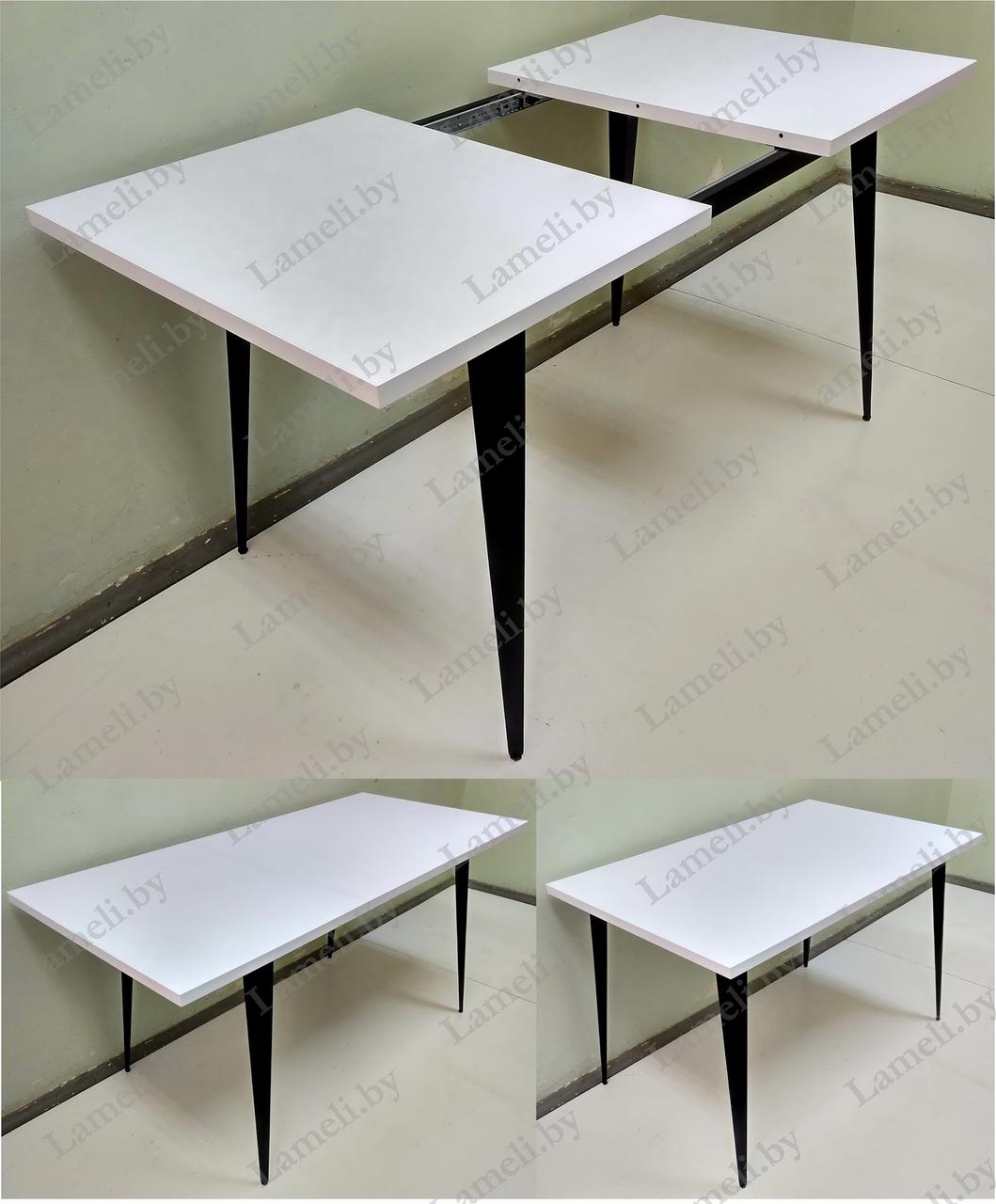 Раздвижной стол из постформинга, ЛДСП или массива дуба на металлокаркасе серии "К-3" с выбором цвета и размера - фото 2 - id-p169621593