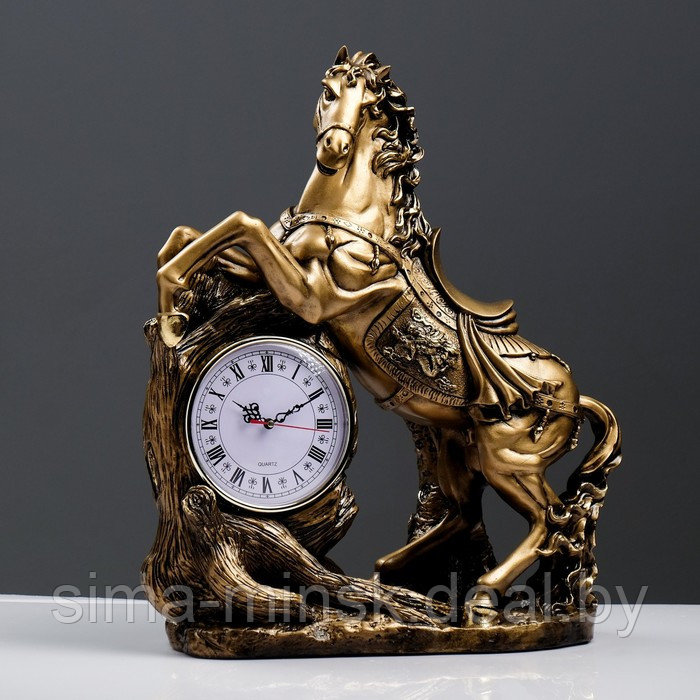 Часы настольные каминные "Конь", 55 х 48 х 22 см - фото 1 - id-p209773412