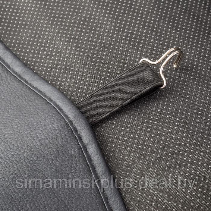 Накидки на передние сиденья Car Performance, 2 шт, fiberflax (лен), ромб, чёрный - фото 9 - id-p209773551