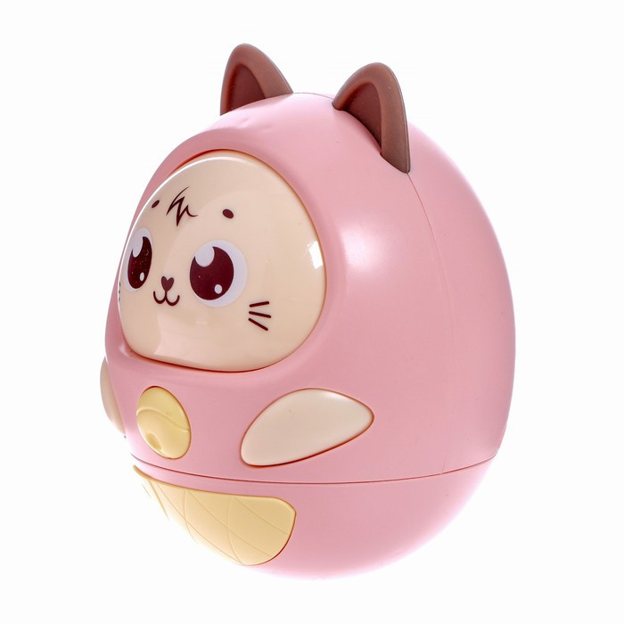 Музыкальная игрушка «Котик-неваляшка», звук, свет, цвет розовый - фото 2 - id-p209775108