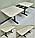 Раздвижной стол из постформинга, ЛДСП или массива дуба на металлокаркасе серии "Н" с выбором цвета и размера, фото 2