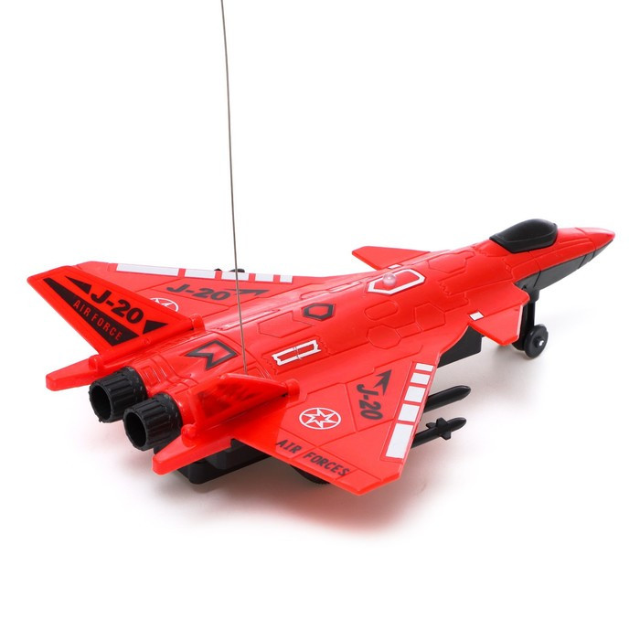 Самолет радиоуправляемый «Истребитель», работает от батареек, цвет красный - фото 3 - id-p209777030