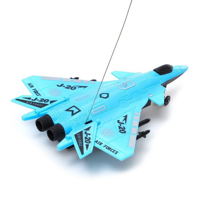 Самолет радиоуправляемый «Истребитель», работает от батареек, цвет синий - фото 3 - id-p209777032