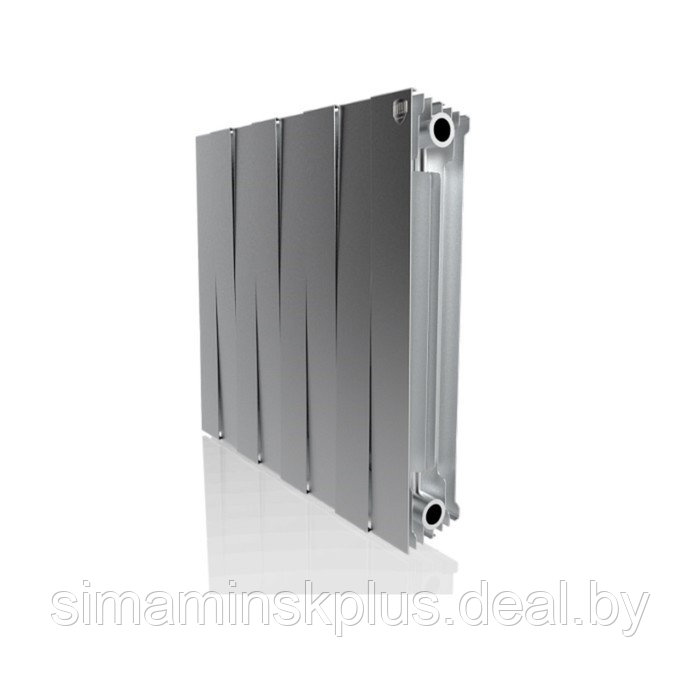 Радиатор биметаллический Royal Thermo PianoForte/Silver Satin, 500 x 100 мм, 8 секций, хром - фото 1 - id-p209778720